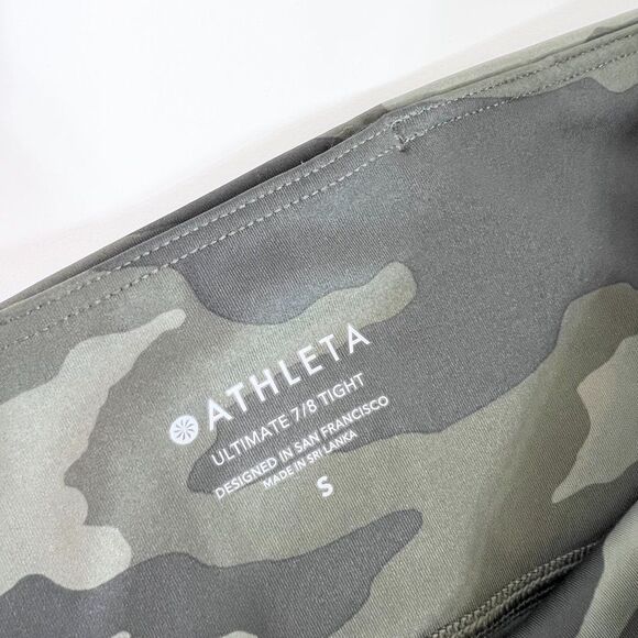 Athleta Women Multicolor Camouflage Ultimate 7/8 Tight Compression Leggings S - Picture 6 of 12